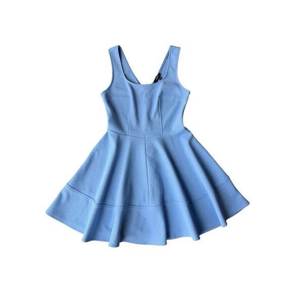 Lulus Home Before Daylight Periwinkle Fit & Flare Dress Size L - Picture 6 of 10